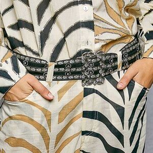 NEW! POL Black Embellished Belt